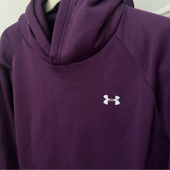 🩷UNDER ARMOUR WOMENS PURPLE HOODIE SWEATSHIRT WORKOUT SIZE MEDIUM - Picture 3 of 10